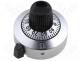 Precise knob - Precise knob, with counting dial, Shaft d 6.35mm, Ø25.4x21.05mm