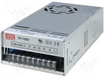 TP-150-D - Pwr sup.unit pulse, 154.2W, 5VDC, 24VDC, 12VDC, 15A, 3A, 0.6A, 900g