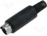 Mini din connector - Plug, DIN mini, male, PIN 6, soldering, for cable