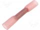 Butt splice, 0.5....1.5mm2, crimped, for cable, tinned, red, copper