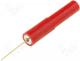 Probe - Test probe, 1A, 70V, red, Tip diameter 0.6mm, Socket size 4mm