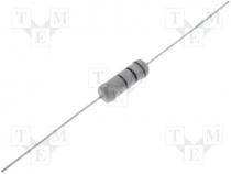 Power resistor - Resistor metal oxide, THT, 1M, 5W, 5%, Ø6x17mm, Leads axial