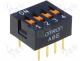 Switch DIP-SWITCH, Poles number 4, ON-OFF, 0.025A/24VDC, 100MΩ