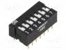 A6E-7101 - Switch DIP-SWITCH, Poles number 7, ON-OFF, 0.025A/24VDC, 100MΩ