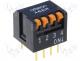 Switch DIP-SWITCH, Poles number 4, ON-OFF, 0.025A/24VDC, 100M