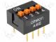 Switch DIP-SWITCH, Poles number 4, ON-OFF, 0.025A/24VDC, 100M