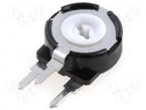 Trimmer - Potentiometer mounting, single turn, vertical, 250k, 150mW, 20%