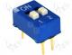 EDG102S - Switch DIP-SWITCH, Poles number 2, ON-OFF, 0.1A/24VDC, -25÷70°C