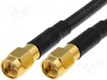 SMA-MM/50/1 - Cable, RG58, 50, SMA plug, both sides, 1m, black