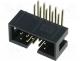 T821-1-10-R1 - Socket, IDC, male, PIN 10, angled 90, THT, gold plated, 2.54mm