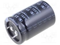 Capacitor electrolytic, THT, 470uF, 400V, Ø30x45mm, 20%, 5000h