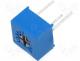 T75P-100K - Potentiometer mounting, single turn, horizontal, 100k, 250mW