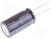 Capacitor electrolytic, THT, 56uF, 450V, Ø16x31.5mm, Pitch 7.5mm