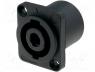 FM1270 - Socket, loudspeaker, male, with flange, PIN 4, for panel mounting