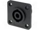 FM1275 - Socket, loudspeaker, male, with flange, large, PIN 4