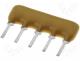 Resistor network X, 10k, No.of resistors 4, THT, 200mW, 2%, 100V