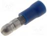 Ακροδεκτης - Terminal round, male, d 4mm, 1.5÷2.5mm2, crimped, for cable, blue