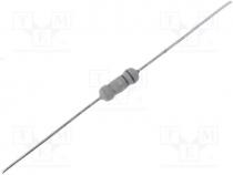 Resistor - Resistor metal film, THT, 10, 1W, 1%, Ø3.5x10mm, 50ppm/C