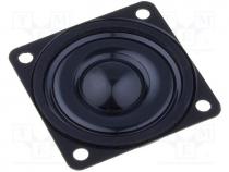 VS-K40-SQ-8 - Loudspeaker, miniature, mylar, general purpose, 0.5W, 8, Ø 40mm