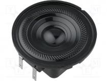 Loudspeaker, miniature, mylar, general purpose, 2W, 50, Ø 50mm