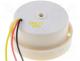 Piezo sounder - Sound transducer piezo siren, -20÷60°C, 12VDC, Ø42x26mm