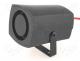 Sound transducer piezo siren, 250mA, -20....60C, 6....16VDC