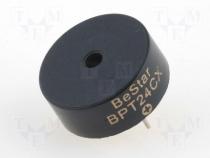 BPT-24CX - Sound transducer piezo alarm, with built-in generator, THT