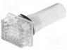 Indicator without neon lamp, prominent, white, 230VAC, plastic
