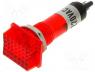 Indicator with neon lamp, prominent, red, 230VAC, dcutout Ø10mm