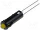 Indicator LED, prominent, yellow, dcutout Ø5.2mm, IP40, for PCB