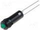 Lamp indicators - Indicator LED, prominent, green, dcutout Ø5.2mm, IP40, for PCB