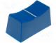 Knob - Knob slider, Colour blue, 23x11x11mm, Mat plastic, Pointer white