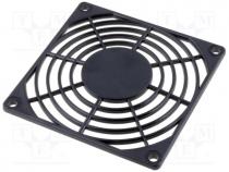 Fan AC - Guard, 80x80mm, Mat plastic, Mounting screw