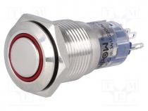 Button - Switch  vandal resistant, Pos  2, SPDT, 0.5A/220VAC, 1A/24VDC, IP67