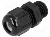 --- - Cable gland, M12, IP68,IP69K, Mat  polyamide, black