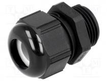 SKINTOP-STR-M20B - Cable gland, M20, IP68,IP69K, Mat  polyamide, black