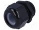 --- - Cable gland, M25, IP68,IP69K, Mat  polyamide, black