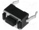 Tact Switch - Microswitch, 1-position, SPST-NO, 0.05A/12VDC, THT, 1.8N, 3.5x6mm
