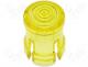 LED lens, round, yellow, lowprofile, 3mm