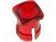 KEYS8674 - LED lens, square, red, lowprofile, 3mm