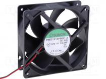 PMD1212PMB1A - Fan DC, axial, 12VDC, 120x120x38mm, 322.8m3/h, 54dBA, ball bearing