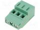 DG500H-5.0-03P-14 - Terminal block, angled 90, 2.5mm2, 5mm, ways 3, 24A, 250V, L 15mm