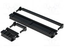 DS1016-64MASIBB - Plug, IDC, female, PIN 64, IDC, for ribbon cable, 1.27mm