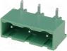 Pluggable terminal block, socket, male, 7.5mm, angled, ways 3, 20A