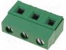Terminal block, 7.5mm, angled 90, ways 3, 17.5A, H 15.2mm, green