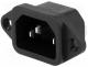   - Connector  AC supply, IEC 60320, C14 (E), socket, male, 10A, 250VAC