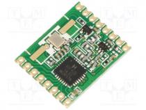 RFM69HW-868S2 - Module  RF, FM transceiver, FSK, 868MHz, SPI, 1.8÷3.6VDC, 20dBm, SMD