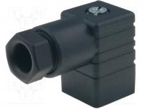 GDS207SW - Connector  valve connector, plug, form C, 9.4mm, female, PIN 3