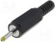 Plug, DC supply, female, 2.35mm, 0.7mm, Sony, for cable, soldering