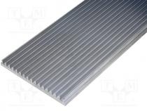 Heatsink  extruded, grilled, L 1000mm, W 150mm, H 15mm, aluminium